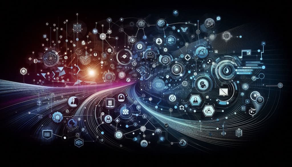 A sleek, abstract visualization of business strategy and execution