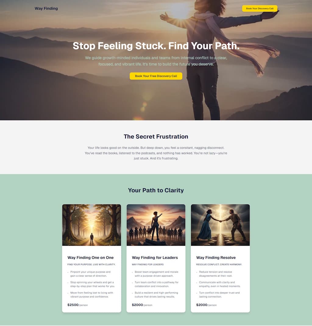 Work Way Finding website