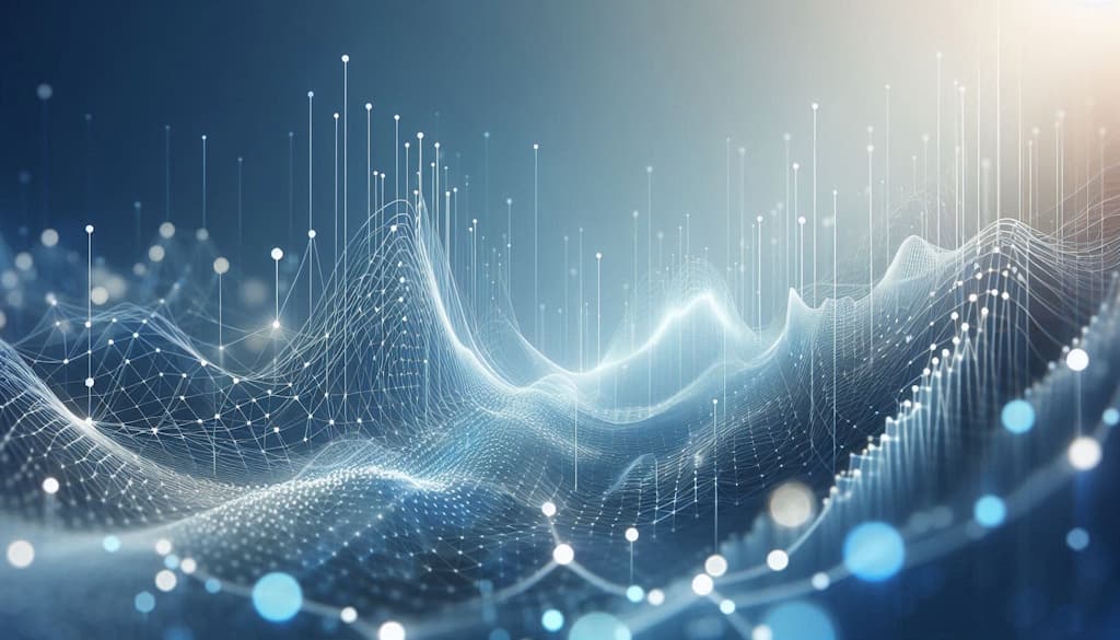 Abstract digital landscape symbolizing smart technology.